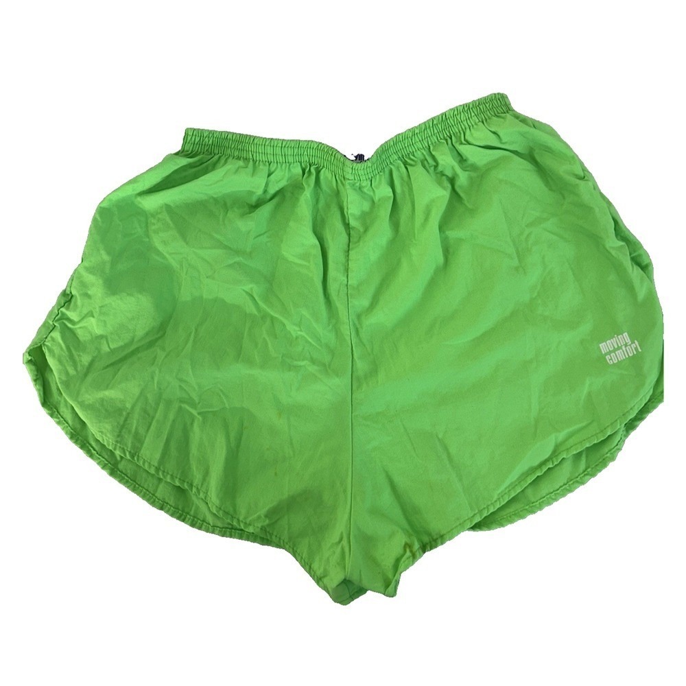 Women's Running Athletic Shorts MOVING COMFORT Sz S Neon Green with green liner